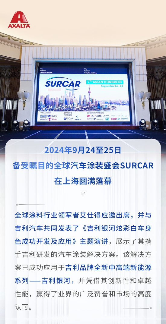 艾仕得出席汽车涂装盛会SURCAR，共话涂装炫彩未来