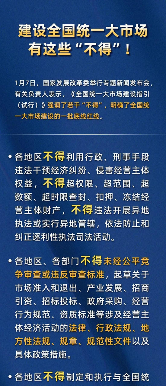 全国统一大市场建设指引发布！